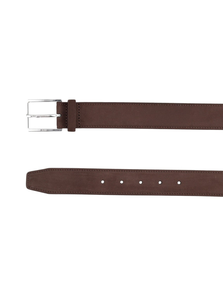 Brown Solid Buckle Belt 3