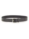 Black Solid Buckle Belt 1