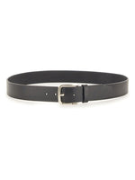 Black Solid Buckle Belt 1