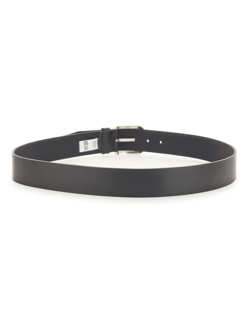 Black Solid Buckle Belt 2