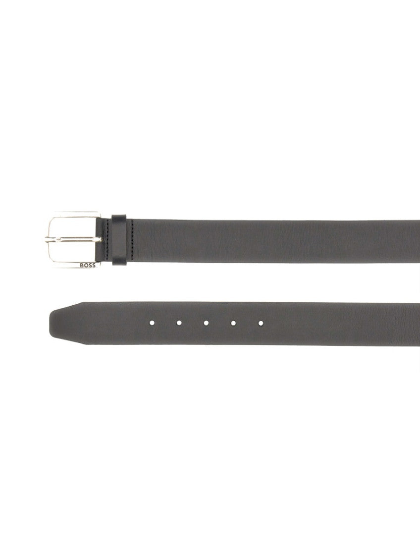 Black Solid Buckle Belt 3