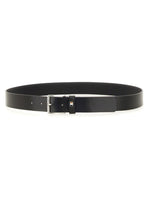 Black Solid Buckle Belt 1