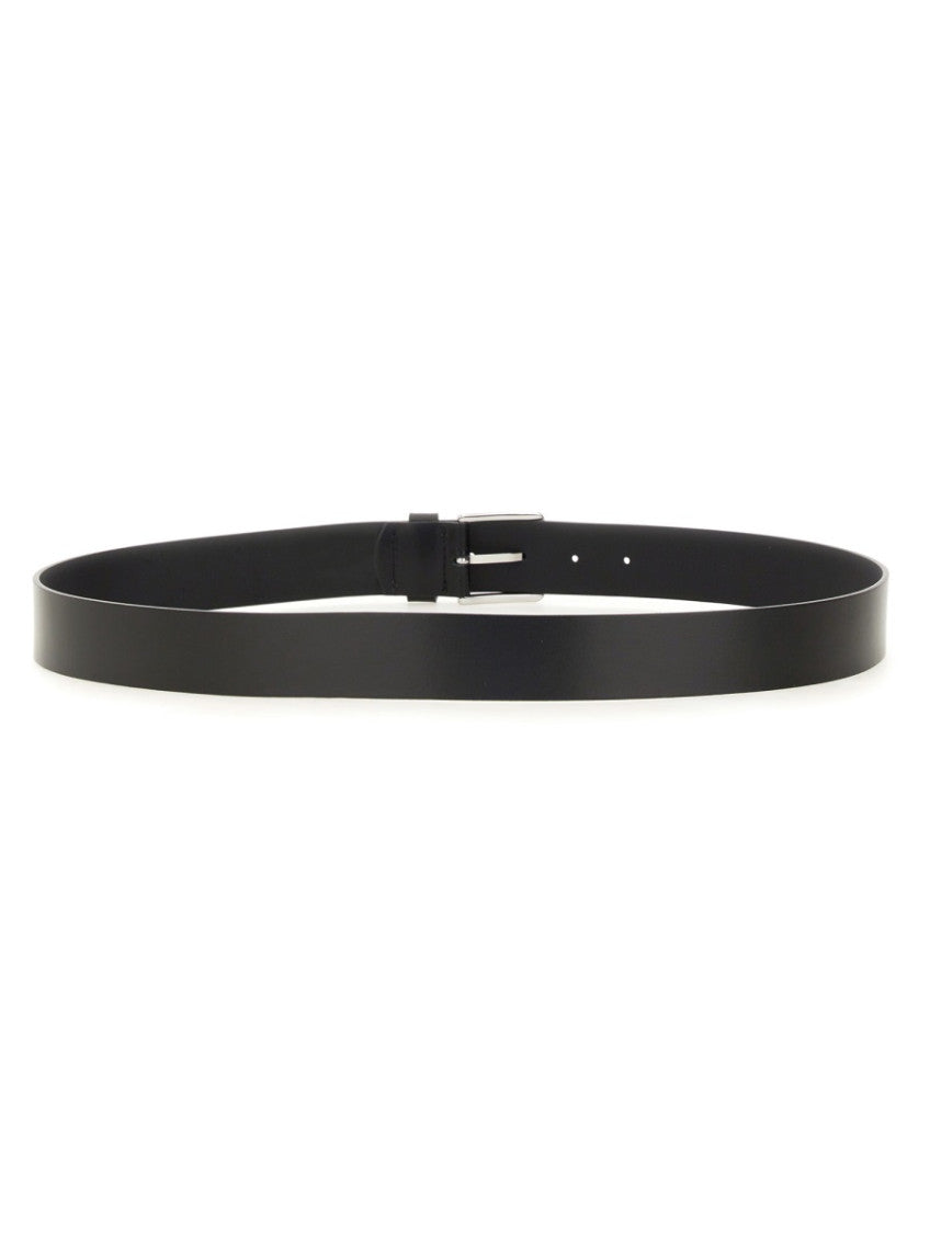 Black Solid Buckle Belt 2