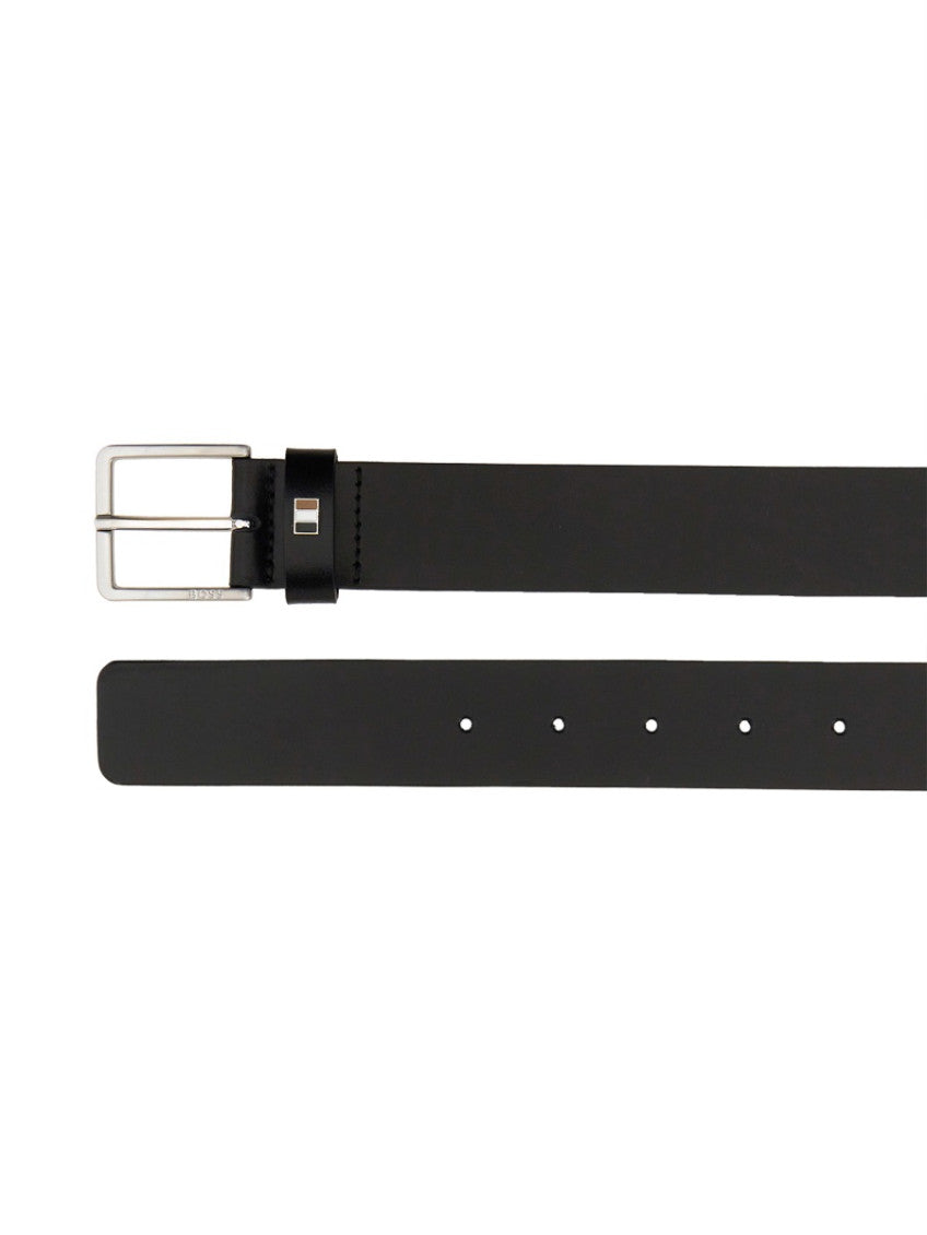 Black Solid Buckle Belt 3