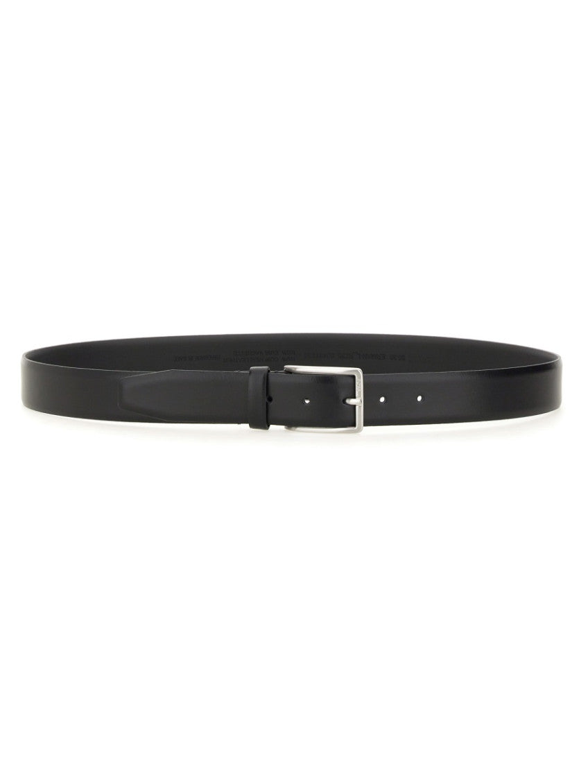 Black Solid Buckle Belt 1