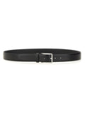 Black Solid Buckle Belt 1