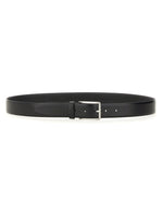 Black Solid Buckle Belt 1