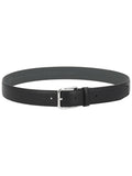 Black Textured Buckle Belt 1