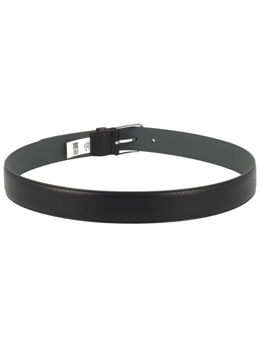 Black Textured Buckle Belt 2