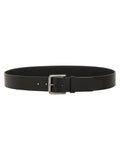 Black Solid Buckle Belt 1