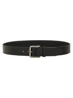 Black Solid Buckle Belt 1