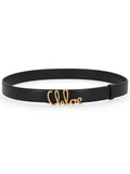 Black Logo Buckle Belt 1