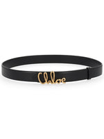 Black Logo Buckle Belt 1