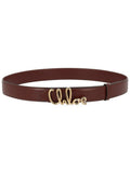 Brown Logo Buckle Belt 1