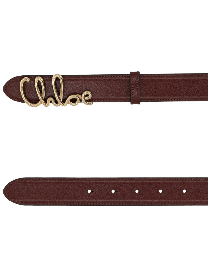 Brown Logo Buckle Belt 3