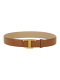 Brown T Logo Buckle Belt 1