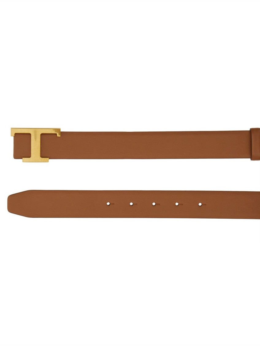 Brown T Logo Buckle Belt 3