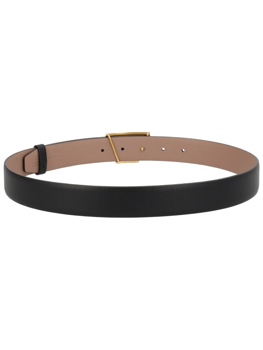 Black T Logo Buckle Belt 2