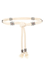 Beige Braided Adjustable Belt 1