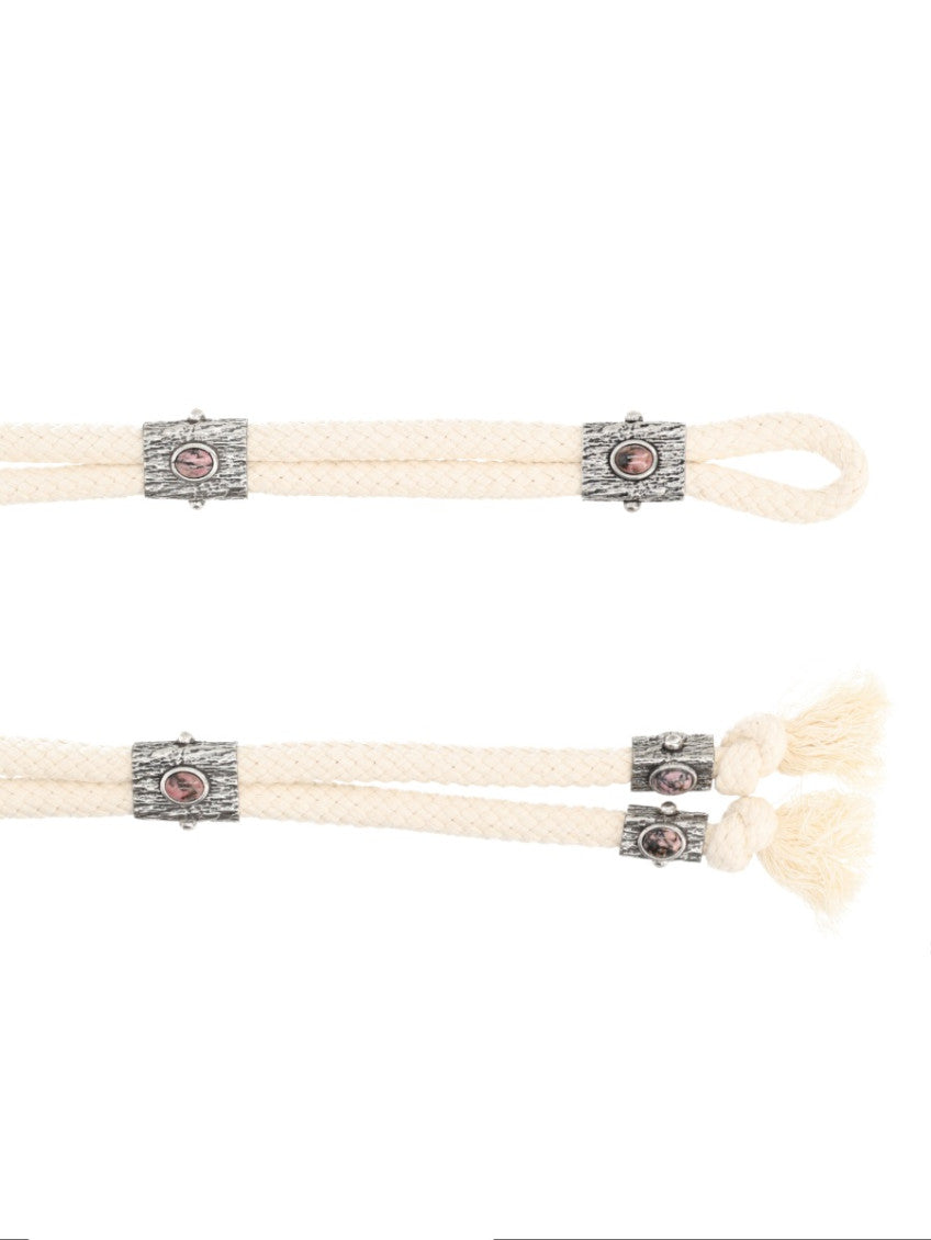 Beige Braided Adjustable Belt 3