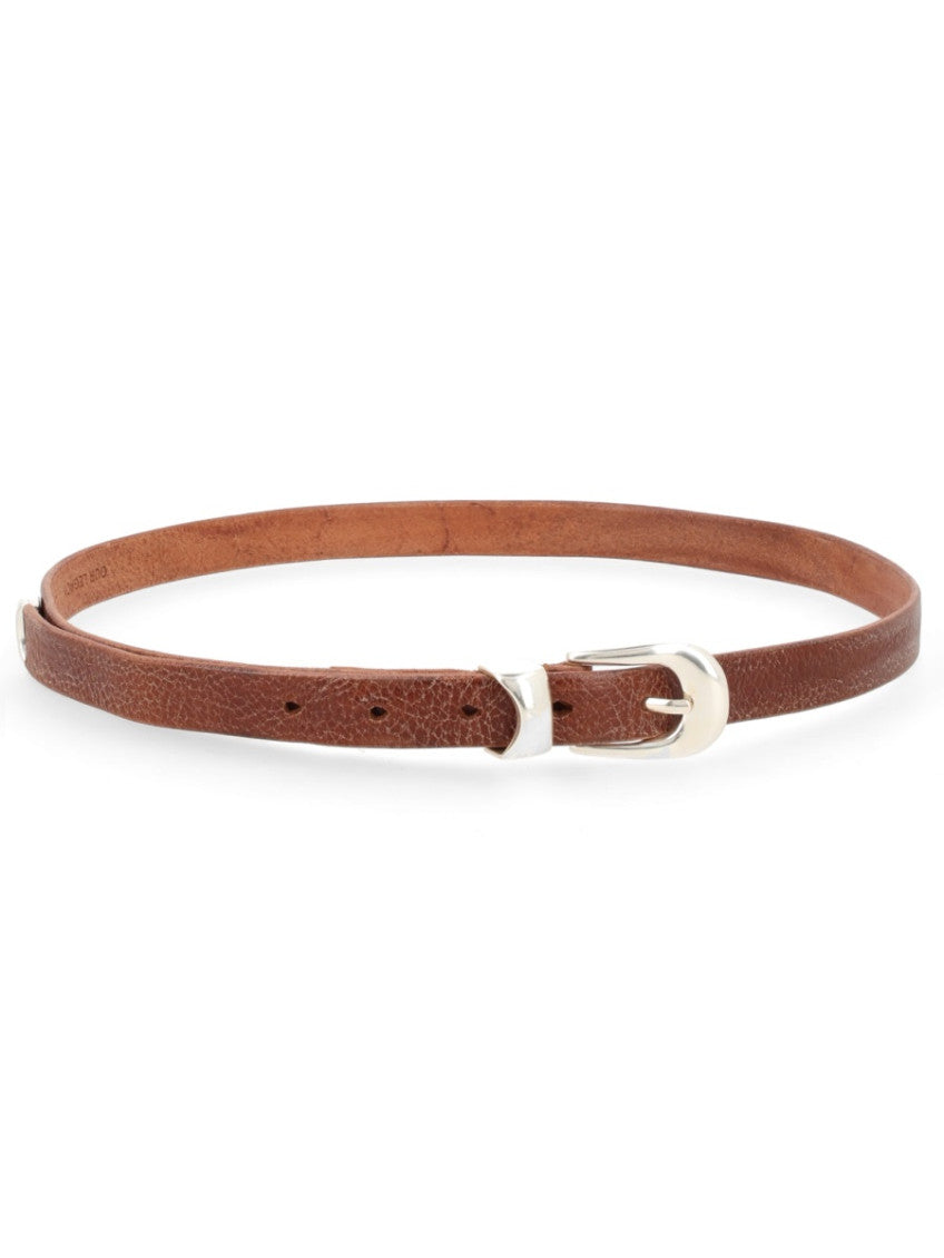 Brown Textured Buckle Belt 1
