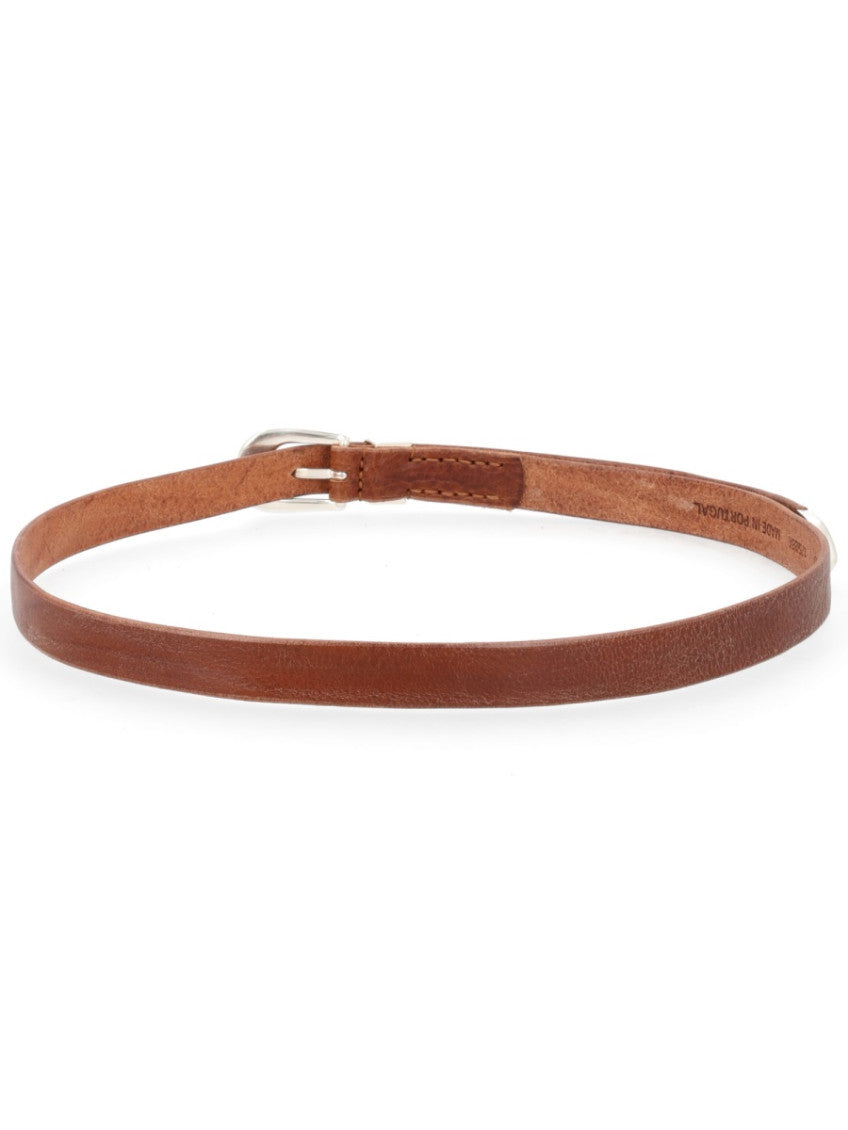 Brown Textured Buckle Belt 2
