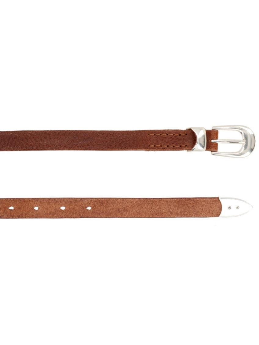 Brown Textured Buckle Belt 3