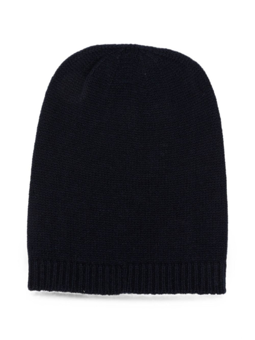 Black Solid Beanie Hat 1