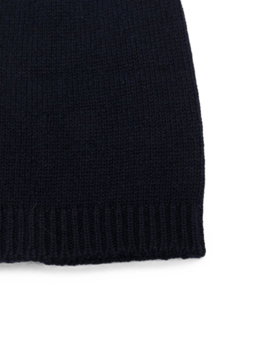 Black Solid Beanie Hat 2