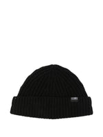 Black Knitted Beanie Hat 1