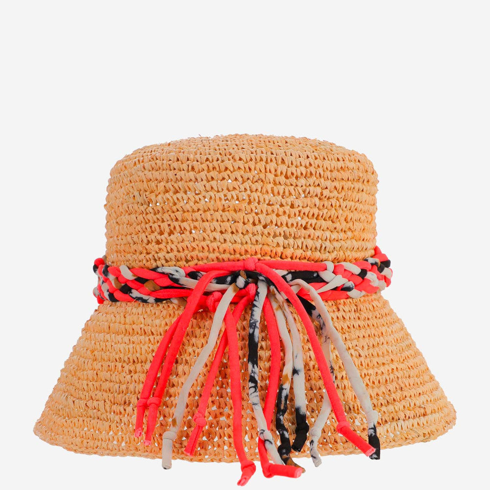 Natural Axel Raffia Bucket Hat 2