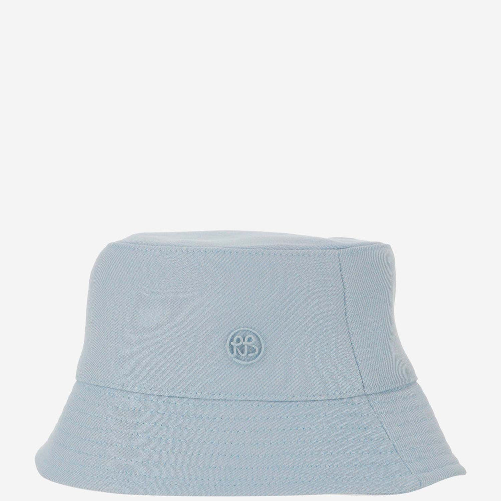 Light Blue Logo Textured Bucket Hat 2