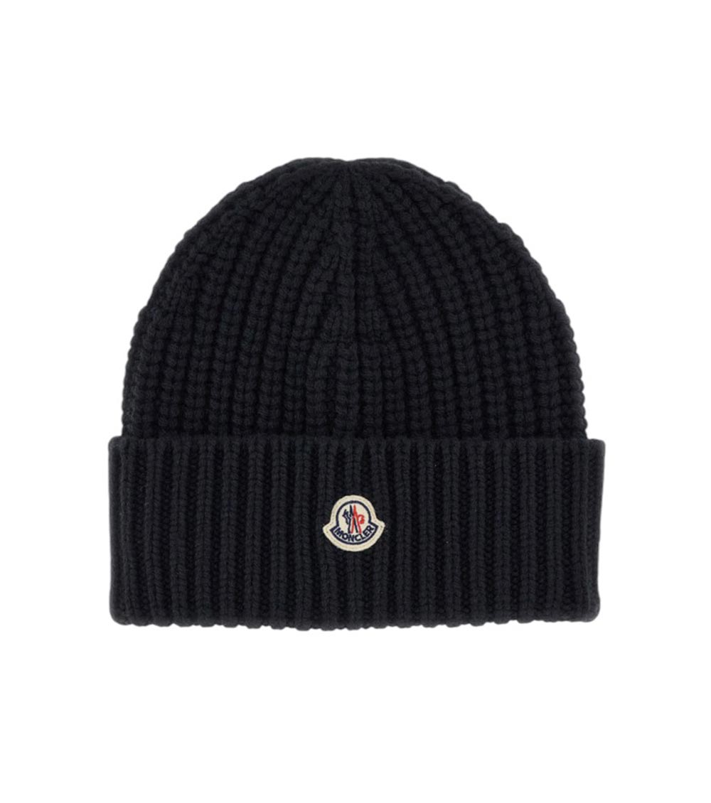 Black Ribbed Texture Beanie Cap 1