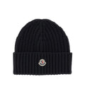 Black Ribbed Texture Beanie Cap 1