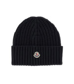 Black Ribbed Texture Beanie Cap 1