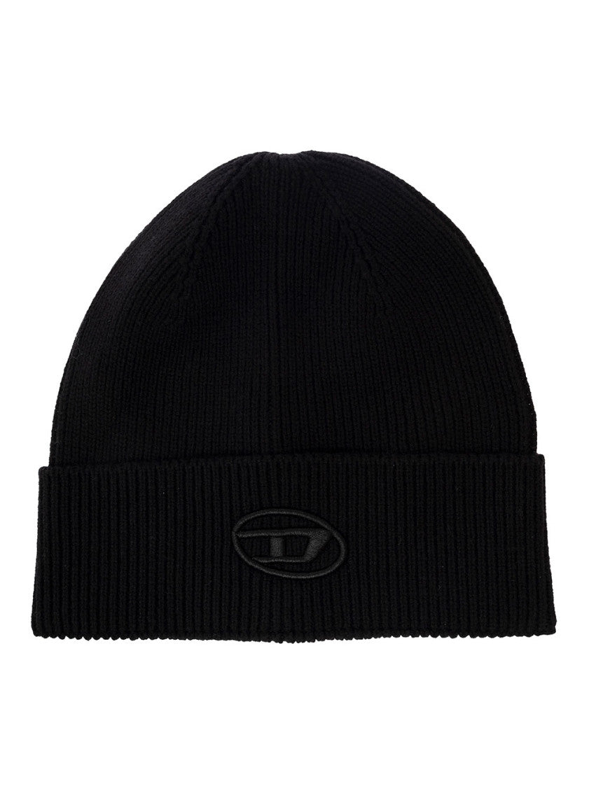 Black Textured Beanie Cap 1