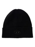Black Textured Beanie Cap 1