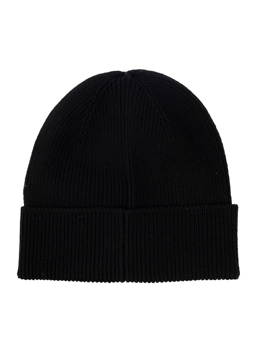 Black Textured Beanie Cap 2