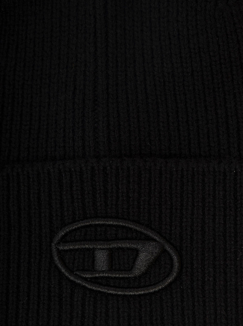 Black Textured Beanie Cap 3