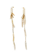 Golden Paperclip Dangler Earrings 1