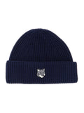 Blue Embroidered Logo Beanie Cap 1