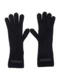 Black Logo Embroidered Gloves 1