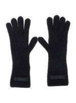Black Logo Embroidered Gloves 1