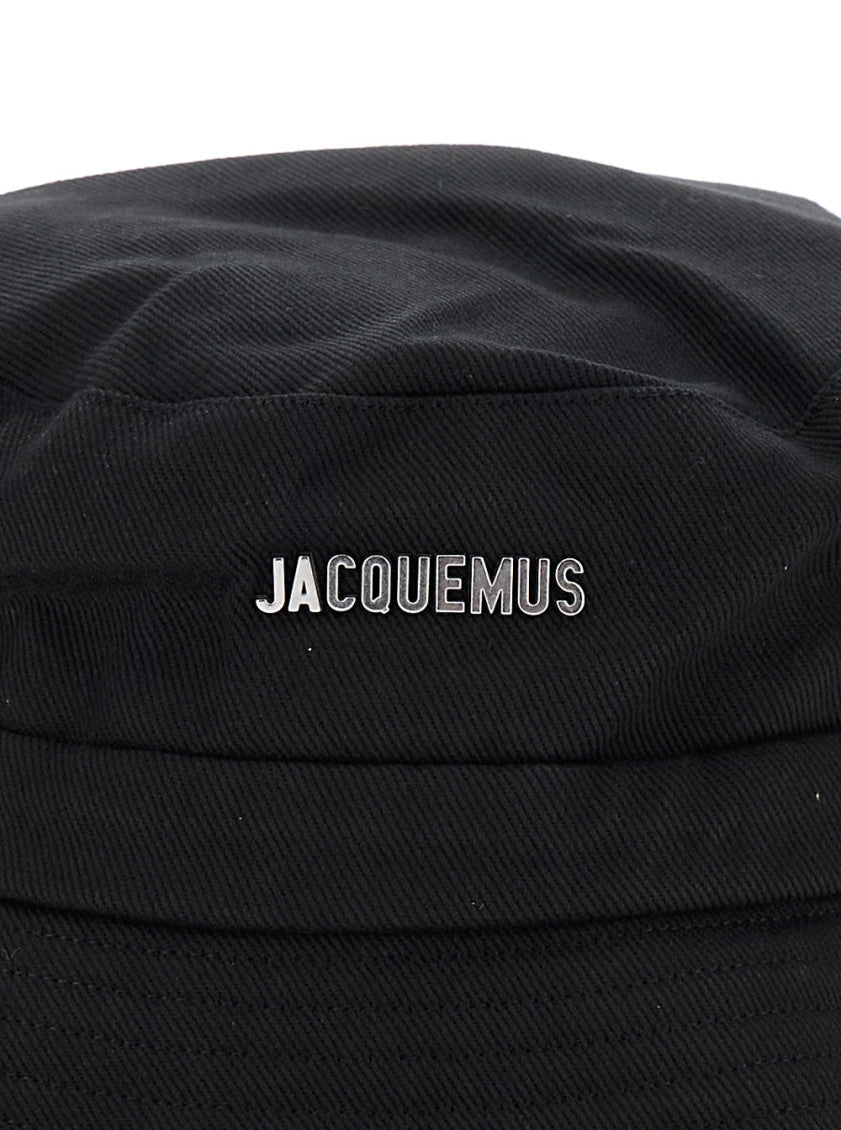 Black Solid Logo Bucket Hat 3