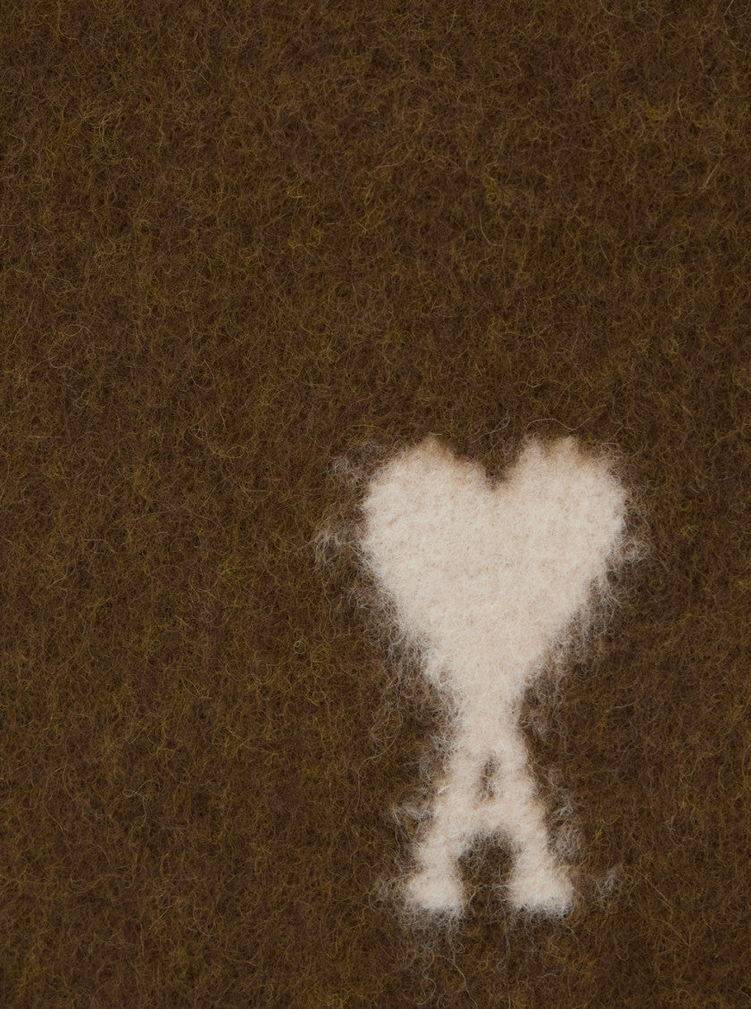 Brown Logo Textured Scarf 3