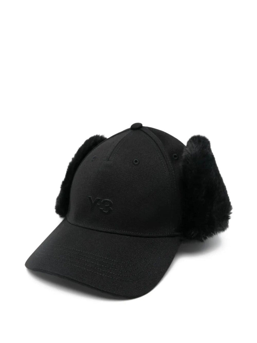 Black Embroidered Logo Baseball Cap 1