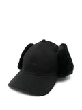 Black Embroidered Logo Baseball Cap 1