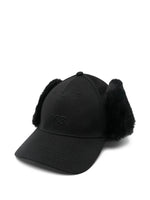 Black Embroidered Logo Baseball Cap 1