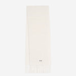 Off White Embroidered Logo Scarf 1