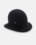 Black Logo Solid Cloche Hat 1